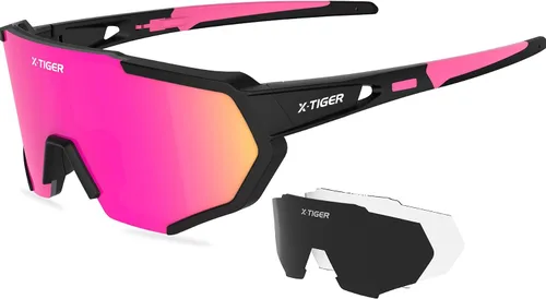 Vista 20 de X-TIGER Polarized Sports Sunglasses with 5 Interchangeable Lenses
