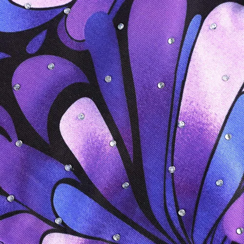 Vista 3 de HOZIY Leotardos de gimnasia para niñas y niños, cinta de copo de nieve, azul, morado, rosa intenso brillante, Rosa encendido