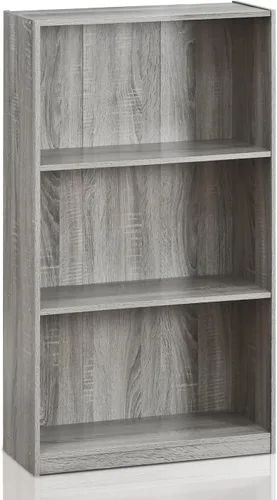 Vista 3 de Furinno 99736DBR - Estantería básica de 3 niveles, color café oscuro