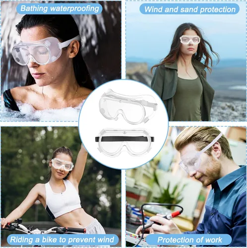 Vista 7 de ElevateTech Protector de pestañas y cejas, protector de gafas de ducha, paquete de 2 protectores de ojos ajustables para la cara y la ducha