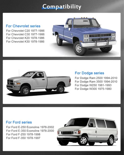 Vista 5 de ECCPP Espaciadores de rueda de 8 x 6.5 a 8 x 6.5 pulgadas, 8 lengüetas para Dodge Ram 3500 1994-2010 para Ford E-350 Econoline 1978-2000 con pernos