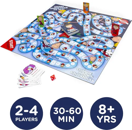 Vista 2 de Aquarius Charlie Brown - Juego de mesa de viaje de Navidad, divertido para niños y adultos, mercancía y coleccionables de cacahuetes con licencia