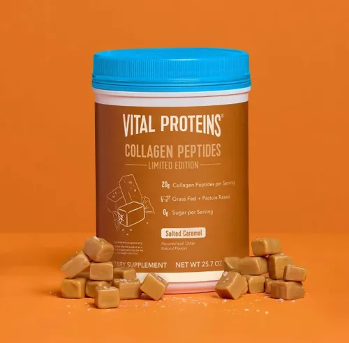 Vista 6 de Vital Proteins Polvo de péptidos de colágeno, caramelo salado, 25.7 0z