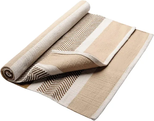 Vista 5 de Hugger Mugger Alfombra de yoga de algodón, absorbente, tejido apretado, Ashtanga y alfombra de yoga caliente, ayuda con manos y pies resbaladizos