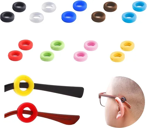 Vista 12 de SooGree Agarre de silicona para gafas, retenedor de manga con punta de patilla, retenedores antideslizantes para gafas para niños y adultos