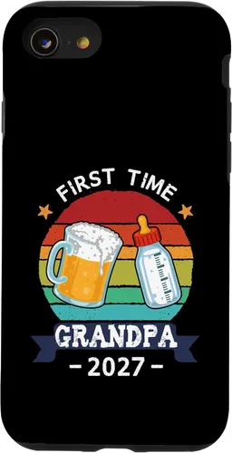 Vista 18 de First Time Grandpa 2027 Proud New Dad Grandpa Case for iPhone 17