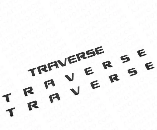 Vista 8 de Juego de 3 calcomanías de repuesto para puerta delantera y portón elevable, placa de identificación 3D con logotipo, para el exterior de Traverse