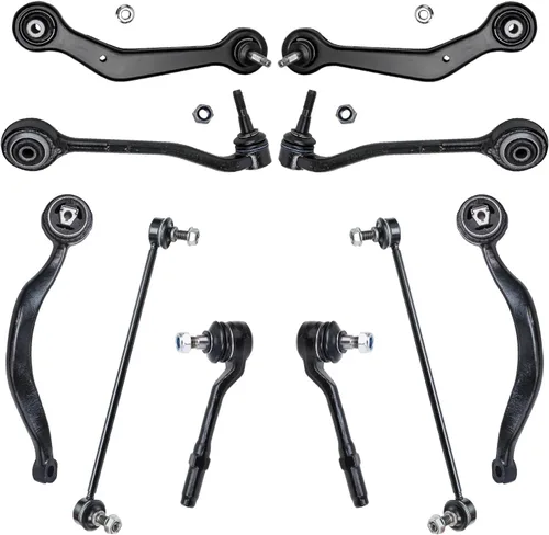 Vista 66 de Detroit Axle – 12 brazos de control superiores e inferiores delanteros con rótulas, barras de unión exteriores e interiores con topes, barras
