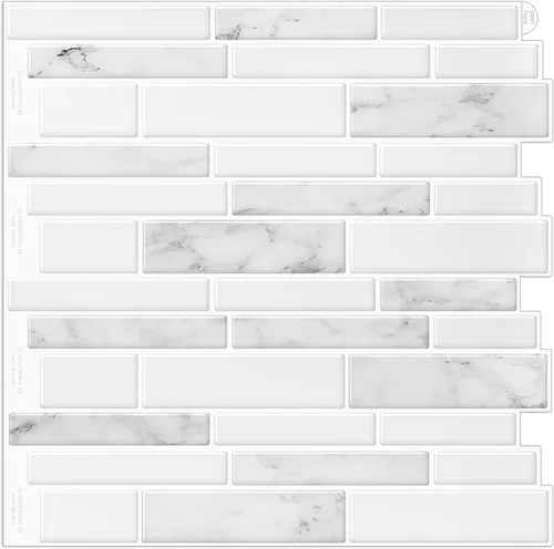 Vista 8 de Azulejos autoadhesivos para pared posterior (backsplash) de cocina, diseño grande premium 3D autoadhesivo para cocina, sala de estar, dormitorio