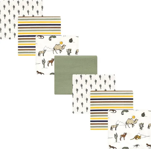 Vista 97 de Hudson Baby Unisex Baby Cotton Flannel Receiving Blankets Bundle, Neutral Woodland Pals, One Size (Pack of 2)