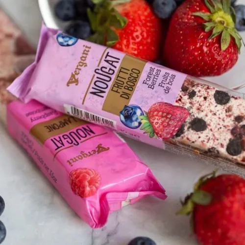 Vista 5 de Vergani Fruit Mix - Barras de turrón suave, sin gluten, paquete de 4, 3.53 oz cada una