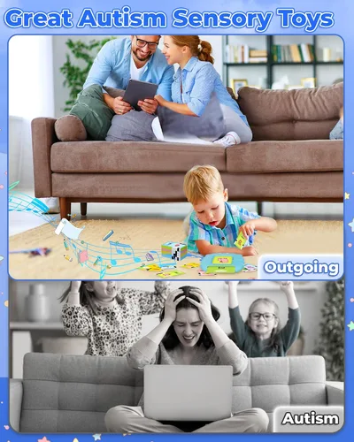 Vista 6 de KOKODI Juguetes para niños de 2, 3, 4, 5 años, juguete de terapia del habla, tarjeta flash parlante 224 palabras visuales, juguetes sensoriales