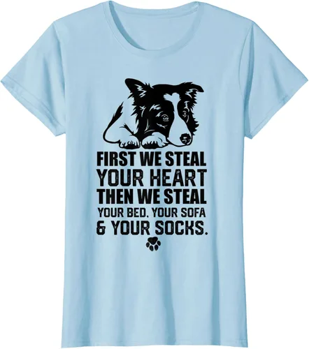Vista 22 de Border Collie Steal Your Heart Steal Your Bed - Camiseta de sofá, Gris