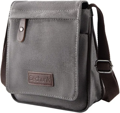 Vista 34 de Sechunk Vintage Canvas Messenger Cross body bag Shoulder bag