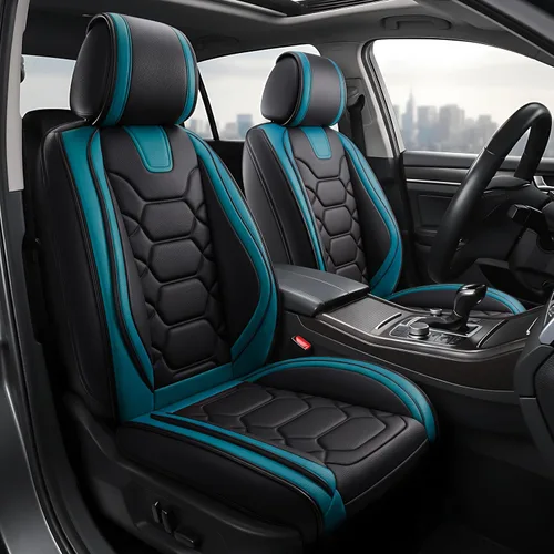 Vista 18 de OASIS AUTO Fundas para Asientos Delanteros de Automóvil, Fundas de Asiento Impermeables de Cuero Sintético para Automóviles Ajuste Universal