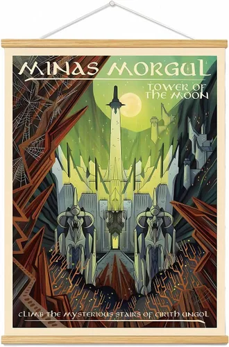 Vista 22 de Meksular Impresiones artísticas de pared de paisaje de la Tierra Media, pintura en lienzo, carteles de fantasía, imágenes de pared, para regalo