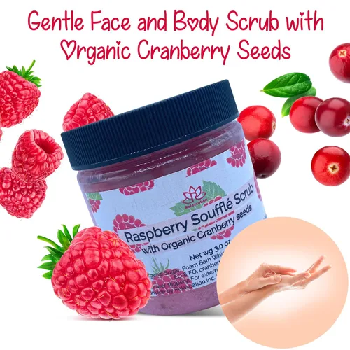 Vista 3 de Set de regalo de baño y spa corporal para mujeres, bombas de baño de sal relajantes, jabón natural de proceso frío, exfoliante facial de frambuesa