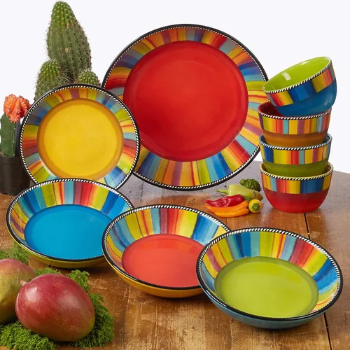 Vista 2 de Certified International Sierra - Cuenco para helado/postre de 5.25 pulgadas, diseños surtidos, multicolor, ideal para postres diarios, helados