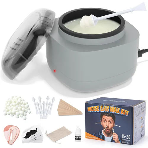 Vista 10 de Mini kit de depilación facial para mujeres, kit de depilación facial para depilación, kit de cera de cejas y labios con cuentas de 3.53 onzas, 50