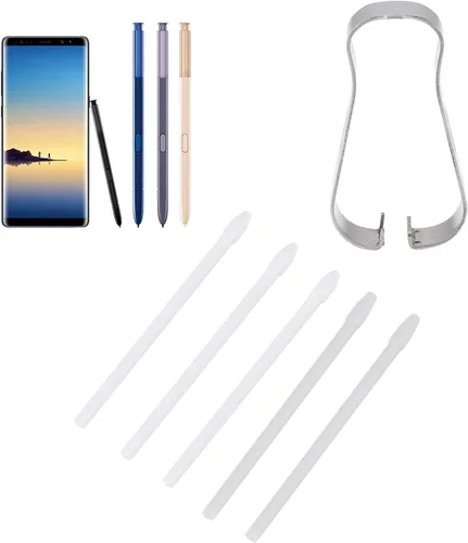 Vista 5 de Puntas de repuesto para Galaxy Note 8/9 Tab 4, repuesto de puntas de bolígrafo con herramienta de extracción de pinzas (blanco)