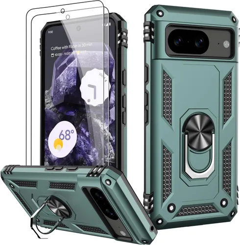 Vista 47 de LUMARKE para Google Pixel 3A XL - Funda con protector de pantalla, funda protectora grado militar probada contra caídas de 16 pies con soporte