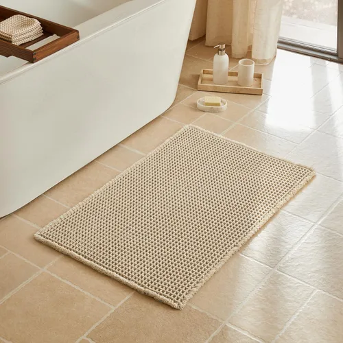 Vista 95 de Triohero Tapete de baño con diseño de gofre, tapete de baño pequeño y bohemio, antideslizante, lavable, ultra suave, súper absorbente, de secado