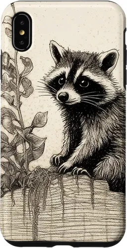 Vista 11 de Minimalistic Plant Draw Racoon Case for iPhone 17