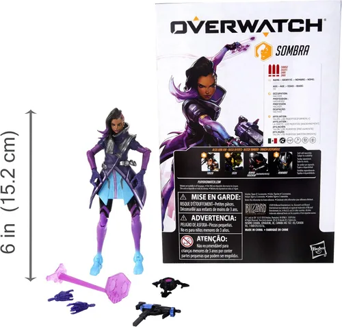 Vista 4 de Hasbro Gaming E6487AS00 Overwatch Ultimates Series Sombra - Figura de acción coleccionable de 6 pulgadas Overwatch - Figura de acción de 6