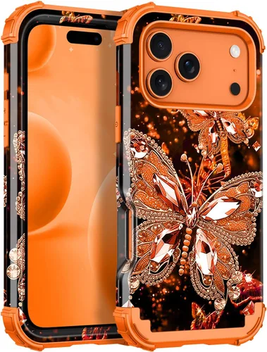 Vista 69 de Miqala Funda para iPhone 12, iPhone 12 Pro, que brilla en la oscuridad, tres capas, resistente a los golpes, protección de plástico duro + funda