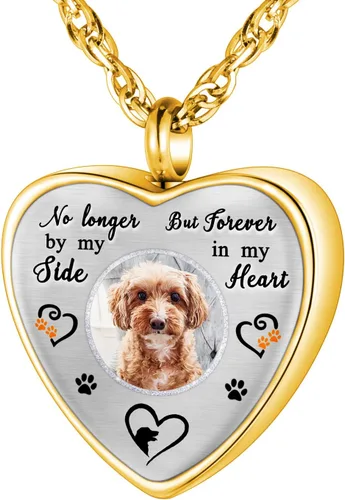 Vista 12 de XIUDA Collar de urna con foto personalizada para cenizas, collar de cenizas con foto personalizada, joyería de cremación para mujeres, collar