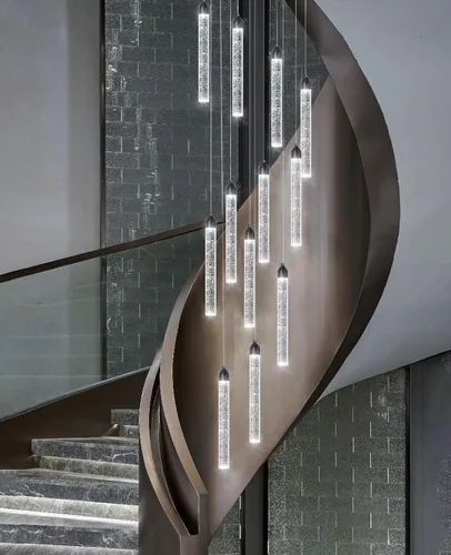 Vista 24 de Candelabros de cristal modernos de 1 luz LED regulable Iluminación colgante para isla de cocina, comedor, pasillo