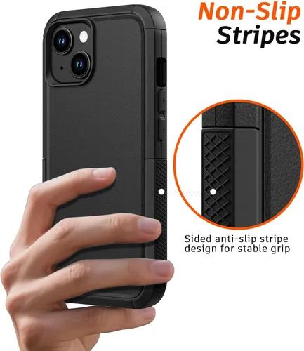 Vista 5 de Diverbox Funda para iPhone 13 [compatible con MagSafe] [con protector de pantalla] [a prueba de golpes] [a prueba de caídas] Funda de protección