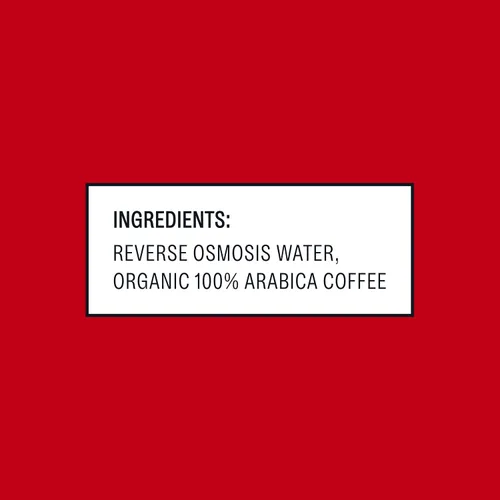 Vista 3 de Bizzy Cold Brew Café orgánico sin azúcar, 48 onzas, rojo, tostado medio, 48 onzas líquidas