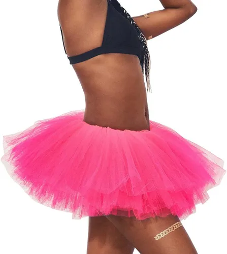 Vista 50 de REETAN Falda tutú de ballet de 6 capas de tul corto tutús para mujer