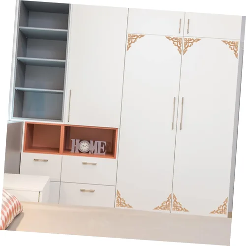 Vista 4 de Apliques decorativos de madera, 4 unidades, calcomanías de tallado de madera para esquinas de esquina, adornos para mejorar tu hogar