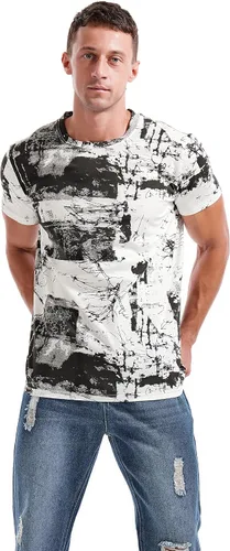 Vista 2 de KLIEGOU Camisetas Hipster Hiphop para hombre - Camisetas con estampado de moda