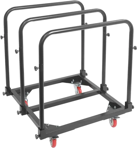 Vista 12 de Carro de hoja de yeso de 1000 libras y plataforma de pared para paneles de pared, carro de plataforma de acero resistente con 4 ruedas giratorias