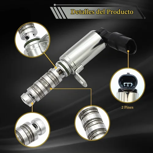 Vista 5 de NLQR 2 piezas de escape de admisión VVT Electroválvula Kit de actuador de posición del árbol de levas 24355-2E100 24375-2E100 Compatible con Hyundai