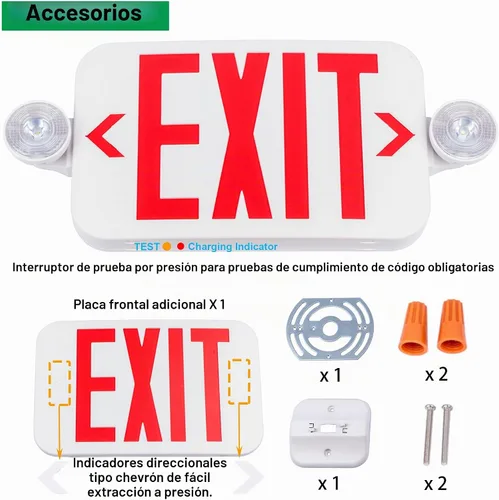 Vista 6 de LIT-PaTH Señal de salida con luz de emergencia, batería de respaldo, 1 paquete