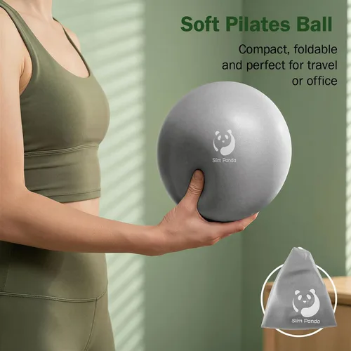 Vista 13 de Slim Panda Pilates Ball, 9 Inch Small Exercise Ball, Anti Burst Mini Yoga Ball for Stability, Workout, Barre, Core Strength, Physical Therapy