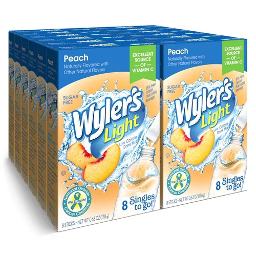 Vista 15 de Wyler's Light Paquetes de polvo Singles to Go, mezcla de bebida de agua, paquete variado de 40 unidades, limonada rosa, fresa y arándanos, sin