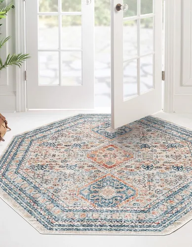 Vista 23 de Unique Loom Newport Collection - Alfombra de área - Rosecliff (Runner 2' 0" x 3' 11", Multi/Azul)