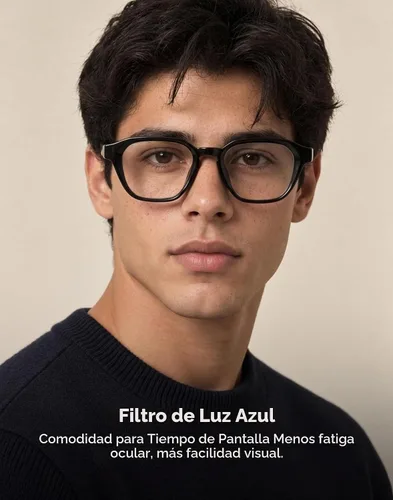 Vista 3 de TIJN Gafas de Bloqueo de Luz Azul para Mujeres y Hombres Marco Rectangular TR90 y Estilo Elegante Preppy Gafas de Pantalla de Computadora Negro