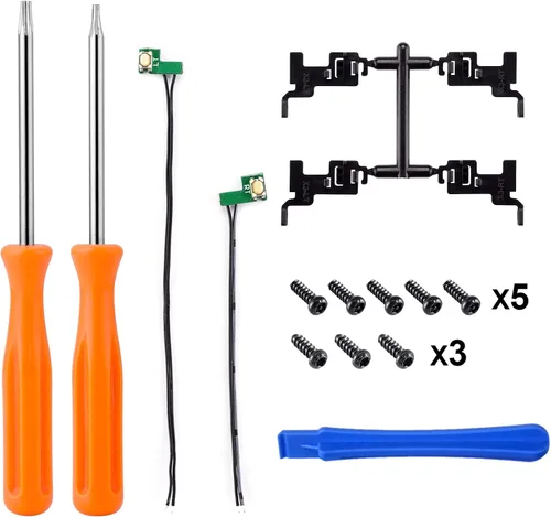 Vista 3 de eXtremeRate Clicky Hair Trigger Kit for Xbox Series XS Controller LT RT Shoulder Buttons Custom Flashshot Trigger Stop Flex Cable for Xbox Series XS