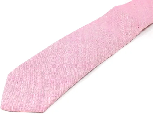 Vista 97 de Corbata delgada de algodón cambray para hombre, estilo desgastado texturizado - 2 1/2 pulgadas de ancho