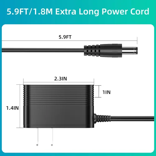 Vista 7 de Cargador para teléfono Yealink Adaptador de fuente de alimentación AC DC compatible con teléfonos IP Yealink SIP-T29G, T46S T48S, T58A, T58-CAM
