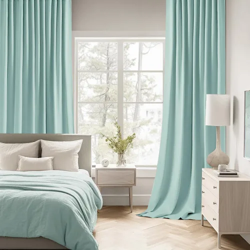 Vista 2 de MIULEE Cortinas opacas con pestaña trasera de 63 pulgadas de largo, juego de 2 paneles para sala de estar, dormitorio, privacidad, bolsillo
