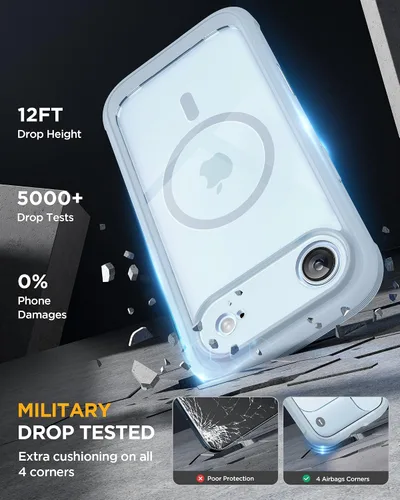 Vista 616 de Miracase Serie de vidrio para iPhone 11 de 6.1 pulgadas, funda protectora de cuerpo completo resistente mejorada con protector de pantalla de vidrio