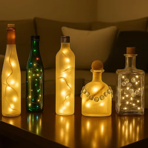 Vista 3 de Novelty Lights Cadena de luces mini transparentes de 13.5 pies con 35 bombillas en cable verde, luces incandescentes de hadas no conectables