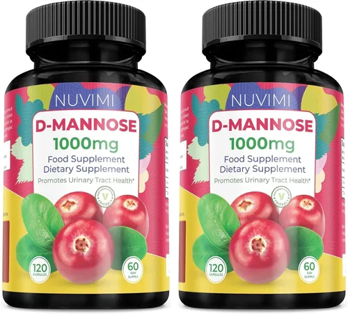 Vista 7 de D Manosa 120 cápsulas - 1000 mg por dosis - Suplemento dietético ayuda a promover la salud del tracto urinario - Defensa natural vegana